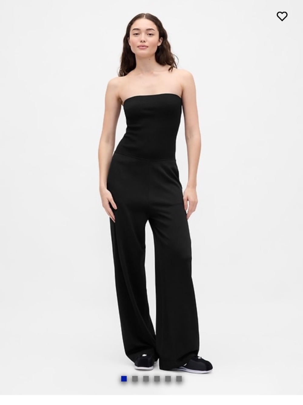 Gap Beis Strapless Wide-Leg Jumpsuit - Black